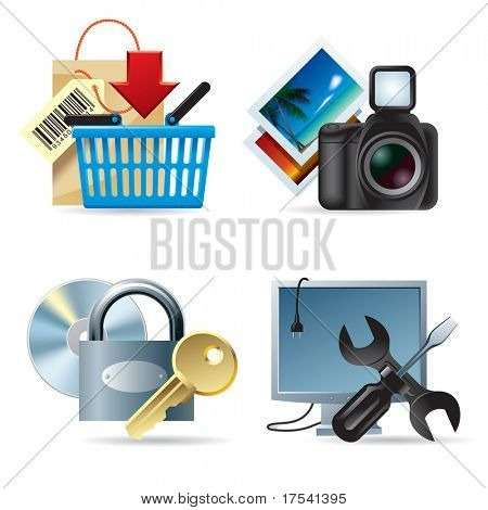 Vector set of computer & web icons II