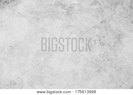 Rough concrete texture photo for background. Shabby chic backdrop. Natural stone surface with drips and dirt. Distressed texture in pale gray tones. Obsolete concrete floor top view photo. Grey stone