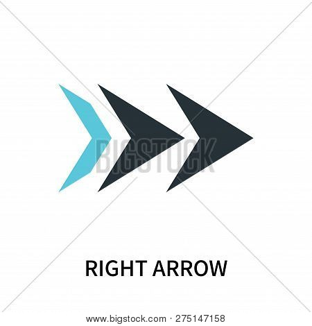 Right Arrow Icon Isolated On White Background. Right Arrow Icon Simple Sign. Right Arrow Icon Trendy