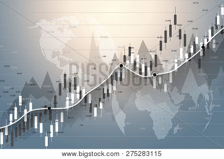 Stock Market And Exchange. Candle Stick Graph Chart Of Stock Market Investment Trading. Stock Market