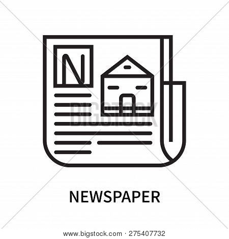 Newspaper Icon Isolated On White Background. Newspaper Icon Simple Sign. Newspaper Icon Trendy And M