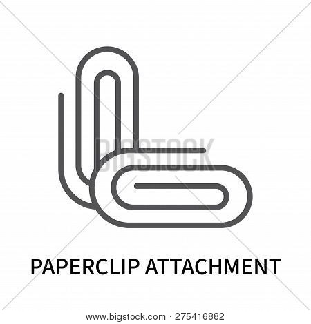 Paperclip Attachment Icon Isolated On White Background. Paperclip Attachment Icon Simple Sign. Paper