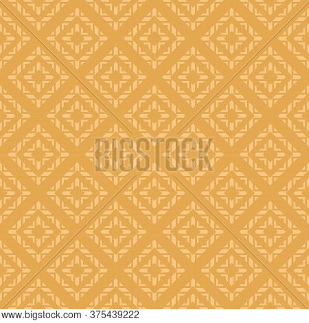 Retro Geometric Ornamental Seamless Pattern. Vector Abstract Texture With Rhombuses, Squares, Triang