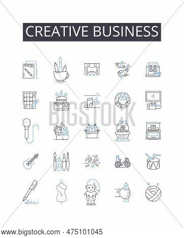 Creative Business Line Icons Collection. Bounty, Abundance, Crop, Harvesting, Gather, Yield, Reap Ve