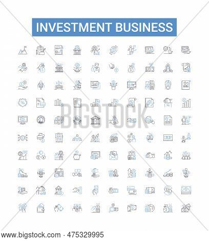 Investment Business Outline Icons Collection. Finance, Investment, Trading, Capital, Portfolio, Retu