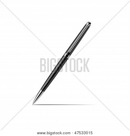 Black silver pen