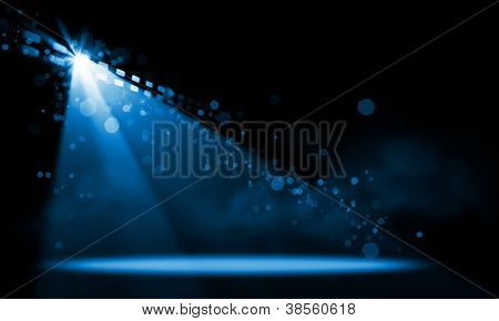 colorful and vivid stage spotlight on stage background