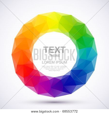 Low-poly color wheel