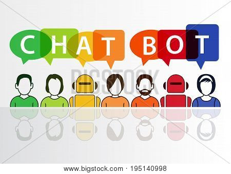 Chatbot infographic as concept for artificial intelligence