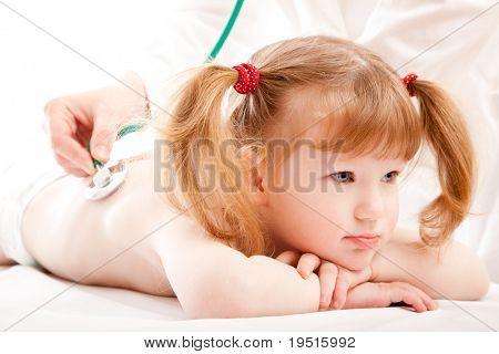 Little girl in a hospital