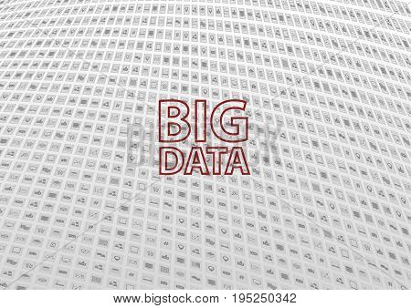 Big data volume concept as vector illustration background