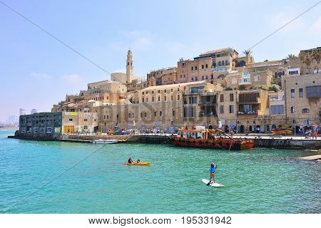 TEL AVIV ISRAEL - APRIL 2017: Old town and port of Jaffa of Tel Aviv city Israel.