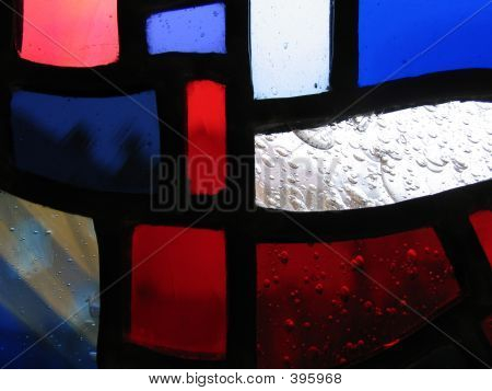 Closeup Of Handmade Stained Glass