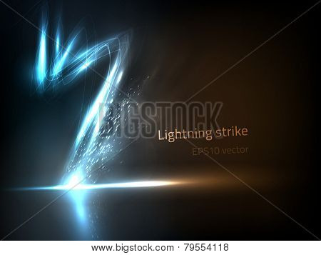 EPS10 vector lightning strike