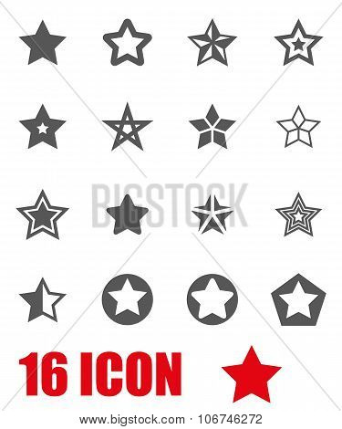 Vector Grey Stars Icon Set