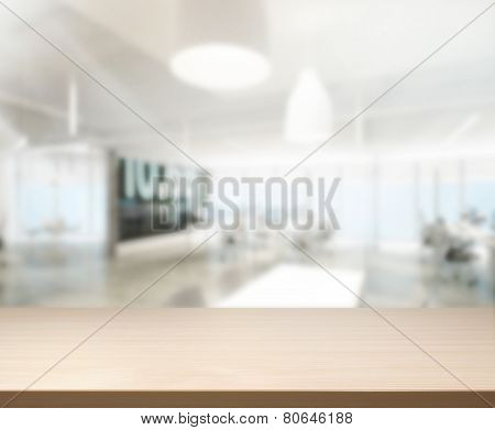 Table Top And Blur Office Background