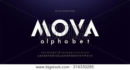 Abstract Digital Modern Alphabet Fonts. Typography Technology Electronic Dance Music Future Creative