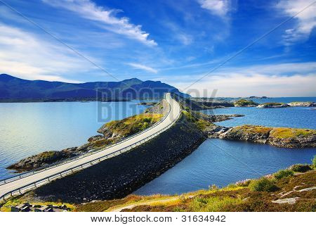 Picturesque Norway landscape. Atlanterhavsvegen