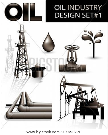 Design set of oil industry vector images (1).