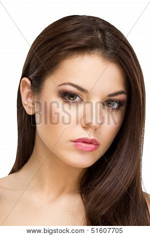 Portrait Of A Beautiful Brunette Woman