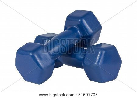 Two Blue Dumbbells