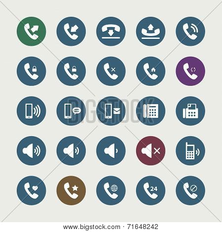 Set of telephone icons