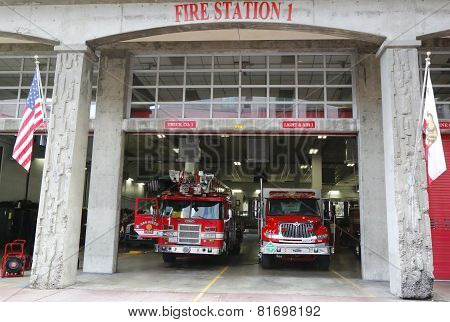 San Diego Fire-Rescue Department Fire Station 1 in San Diego, California.