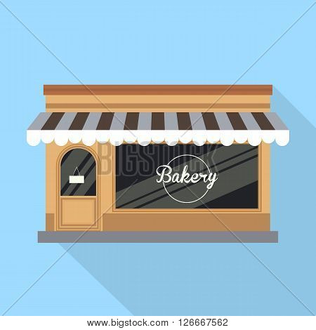 Bakery shop stall with bakery products. Bakery cakes, bread, bakery shop stall isolated. Food shop, cake cafe, bread shop isolated. Bakery store background. Bakery products, bakery shop, bakery sweets