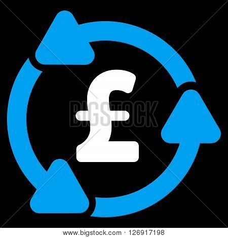 Pound Circulation vector icon. Pound Circulation icon symbol. Pound Circulation icon image. Pound Circulation icon picture. Pound Circulation pictogram. Flat pound circulation icon.