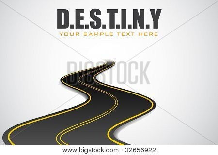 illustration du chemin en fond de motivation destin