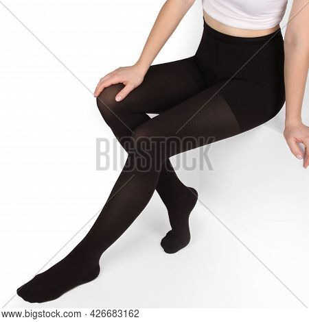 Compression Hosiery. Medical Compression Stockings And Tights For Varicose Veins And Venouse Therapy