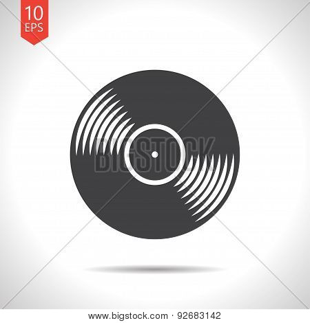 Vector vinyl record icon