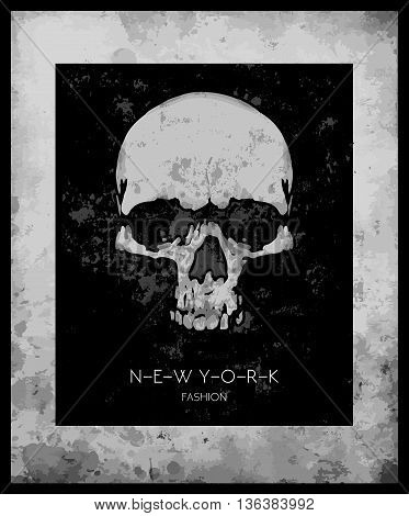 skull print/skull illustration/evil skull/concert posters/skull canvas print/skull tattoo/skull art/watercolor skull/Black grunge vector skull/Human skull on isolated white background/T-shirt Graphics