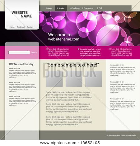 Web site design mall, vektor.