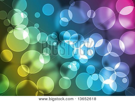 Abstract background with bokeh effect. Vector.