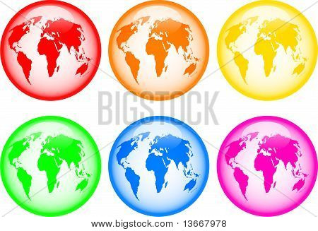 Colourful Glossy Globes