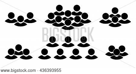 Team Icons Set People. Group Of People Icon, Vector Illustration