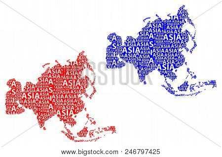 Sketch Asia Letter Text Continent, Asia Word - In The Shape Of The Continent, Map Of Continent Asia 