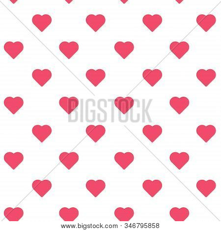 Love Hearts Seamless Pattern Vector Illustration.