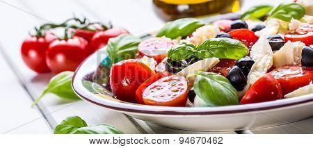 Caprese. Caprese salad. Italian salad. Mediterranean salad. Italian cuisine. Mediterranean cuisine.