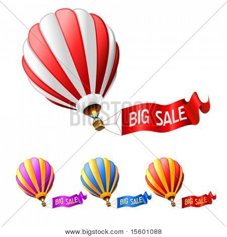 big sale hot air balloon sign