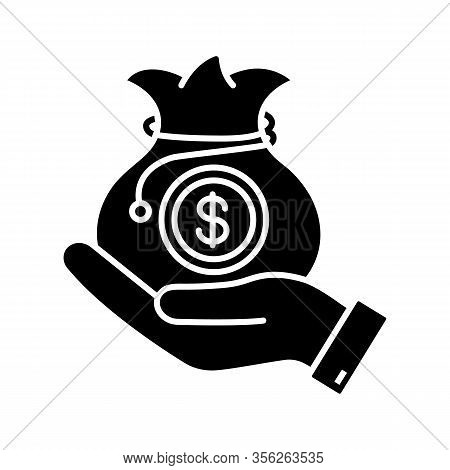 Venture Capital Glyph Icon. Business Funding, Budgeting. Investment Fund. Private Equity. Savings, E