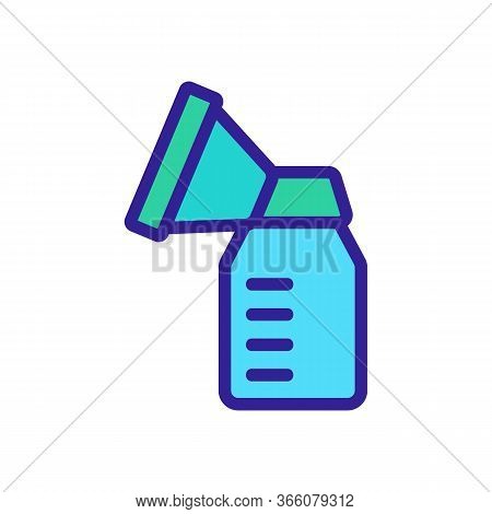 Mechanical Suction Cup With Measuring Bottle Icon Vector. Mechanical Suction Cup With Measuring Bott