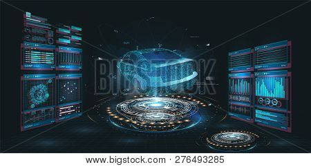 Car Service In The Style Of Hud, Cars Infographic Ui, Analysis And Diagnostics In The Hud Style, Fut