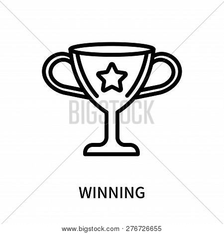 Winning Icon Isolated On White Background. Winning Icon Simple Sign. Winning Icon Trendy And Modern 