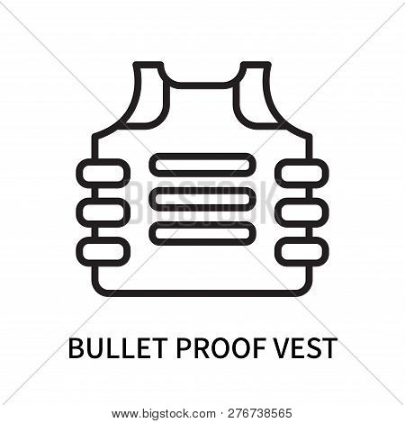 Bullet Proof Vest Icon Isolated On White Background. Bullet Proof Vest Icon Simple Sign. Bullet Proo