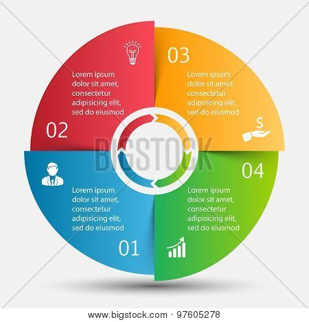 Vector circle infographic.