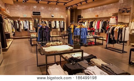 Eskisehir, Turkey - April 18, 2017: Fashionable Business Woman Clothes In A Boutique Store In Eskise