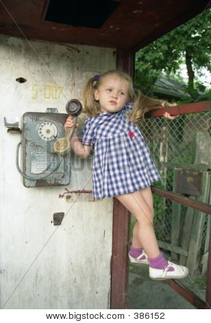 Pretty Girl In The Phone Booth