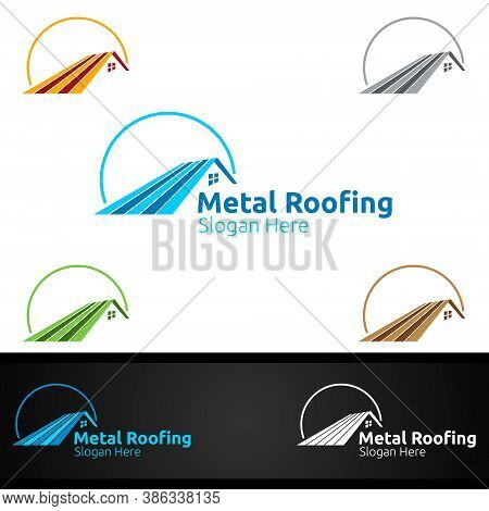 Metal Roofing Logo For Shingles Roof Real Estate Or Handyman Architecture